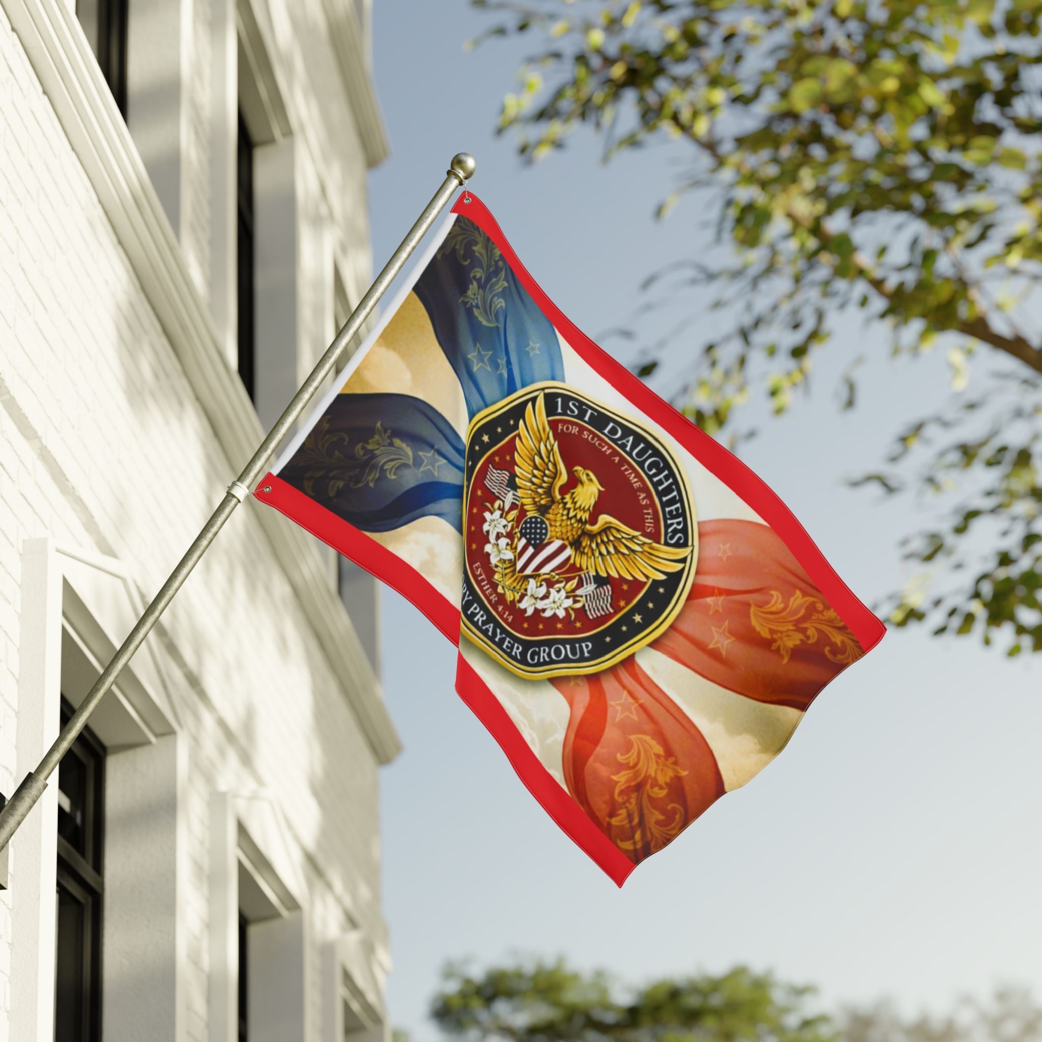 1st Daughters "America The Beautiful" Intercessory Prayer Group Heritage Flag I A Banner for Such a Time as This, Red